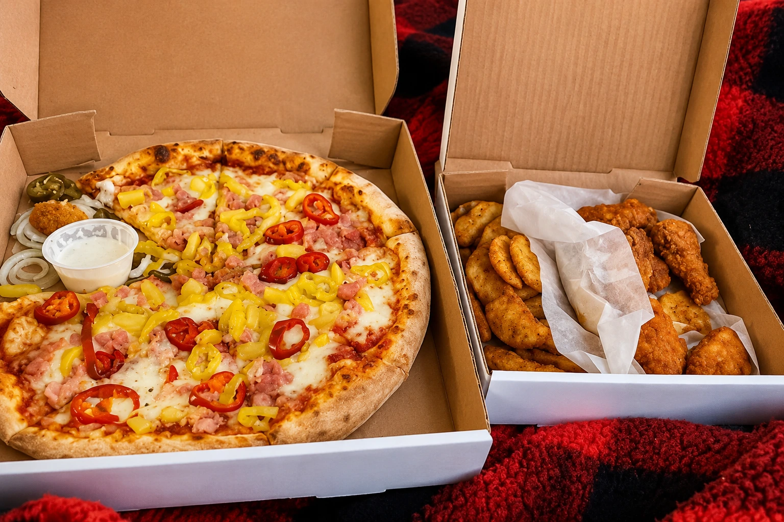 Medium pizza combo at Ancaster Pizza, Hamilton
